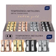 Temperówki - TEMPERÓWKA PODWÓJNA METALOWA SATIN GOLD INTERDRUK - miniaturka - grafika 1