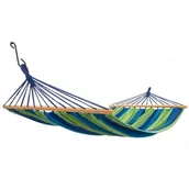 Hamaki - VS Hamak dwuosobowy, pomarańczowo-żółto-fioletowy, 150x200 cm - miniaturka - grafika 1