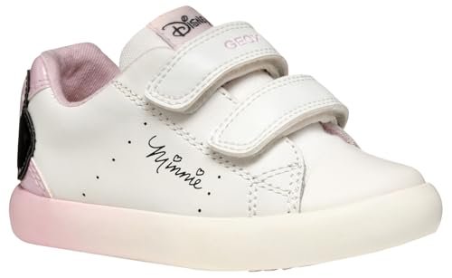 Geox B Gisli Girl D buty dziecięce dziewczęce, Biały, różowy, 21 EU