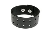 Bransoletki - Skórzana Czarna Bransoletka Rock Punk Goth - miniaturka - grafika 1