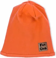 Czapki dla dzieci - Bawełniana czapka dziecięca Nicol Fox Club pomarańczowa, rozmiar 92/98 - miniaturka - grafika 1