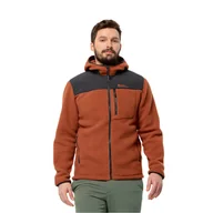 Kurtki męskie - Męska kurtka polarowa Jack Wolfskin KAMMWEG PILE FZ M carmine - S - miniaturka - grafika 1