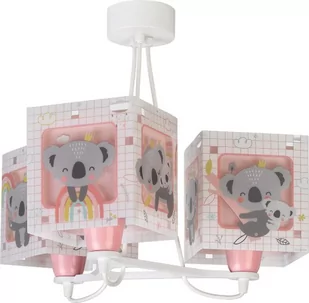 Dalber Koala lampa wisząca 3-punktowa różowa 63267S 63267S - Lampy sufitowe - miniaturka - grafika 1