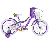 Rowery - Rower dziecięcy dla dziewczynki RAMA ALUMINIUM 3 lata+ BOCZNE KOŁA, WSTĄŻKI - miniaturka - grafika 1