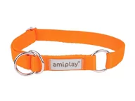 Obroże dla psów - Amiplay Obroża półzaciskowa XL 40-60 x2,5cm Orange - miniaturka - grafika 1
