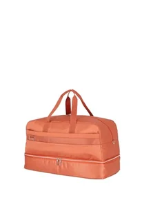 travelite MIIGO torba podróżna duża z paskiem na ramię + funkcja nakładania, trwały miękki bagaż weekendowy z materiału pochodzącego z recyklingu, 60 cm, 58 litrów, szafran, Reisetasche 60 cm, - Torby podróżne - miniaturka - grafika 1