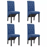 Krzesła - vidaXL Krzesła do jadalni, 4 szt., niebieskie, tapicerowane tkaniną - miniaturka - grafika 1