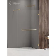 Kabiny prysznicowe - New Trendy EXK-3235 KABINA AVEXA GOLD SHINE WALK-IN 80x200 CZYSTE 6mm ACTIVE SHIELD - miniaturka - grafika 1