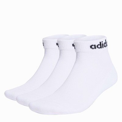 Adidas Skarpetki Męskie Ankle Białe 3-pak, Bawełniane do Kostki Essentials, Rozmiar 51-54