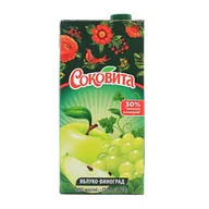 Soki i napoje niegazowane - Nektar jabłko-biale winogrona "Sokovita" 950ml - miniaturka - grafika 1