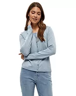 Swetry damskie - Minus Damski kardigan z dzianiny, 500 m Dusty Blue Melange, M - miniaturka - grafika 1