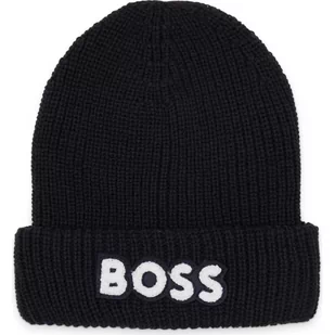 BOSS Kidswear Czapka | z dodatkiem wełny - Czapki dla dzieci - miniaturka - grafika 1