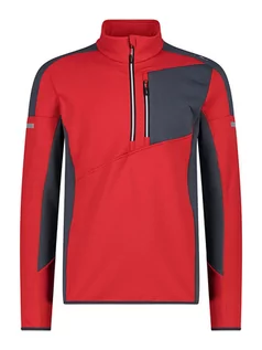 Odzież trekkingowa męska - CMP Bluza polarowa w kolorze czerwonym - grafika 1