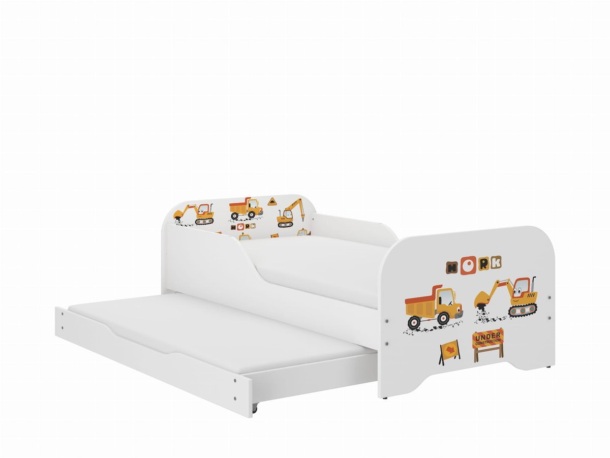 Łóżko dziecięce MIKI 160x80 PLAC BUDOWY z funkcją spania