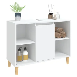 Szafka pod umywalkę, biała, 80x33x60 cm Lumarko! - Toaletki - miniaturka - grafika 5
