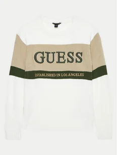 Guess Sweter L4BR02 Z32N0 Biały Regular Fit - Swetry dla chłopców - miniaturka - grafika 1