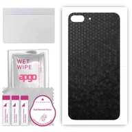 Szkła hartowane na telefon - Folia naklejka skórka strukturalna na TYŁ do Apple iPhone 8 Plus - Plaster Miodu Czarny - apgo SKINS - miniaturka - grafika 1