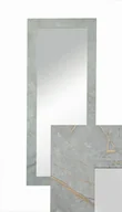 Lustra - Lustro wiszące w ozdobnej ramie 120x50 cm w kolor beton złoty do salonu pokoju sypialni B.D. Art - miniaturka - grafika 1