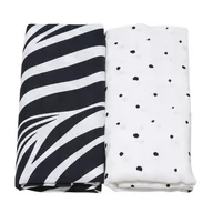 Rożki i beciki - Motherhood, Otulacze muślinowe bawełniane Premium 100x120cm 2 szt; Zebra niebieska - miniaturka - grafika 1