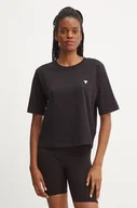 Koszulki sportowe damskie - Guess t-shirt bawełniany damski kolor czarny V4BI21 I3Z14 - miniaturka - grafika 1