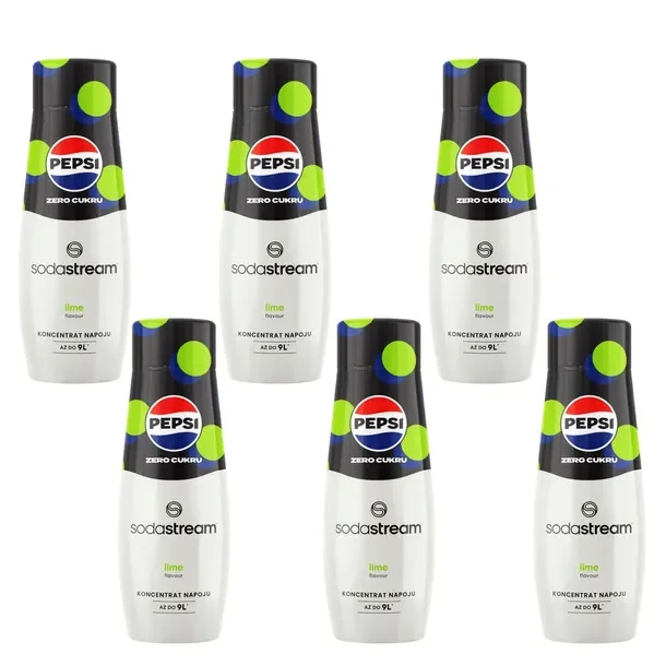 Syropy do saturatora SODASTREAM 6x Pepsi Max Lime bez cukru