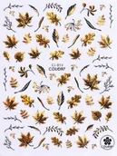 Ozdoby do paznokci - Naklejka wodna na paznokcie Jesienne liście #2 - miniaturka - grafika 1