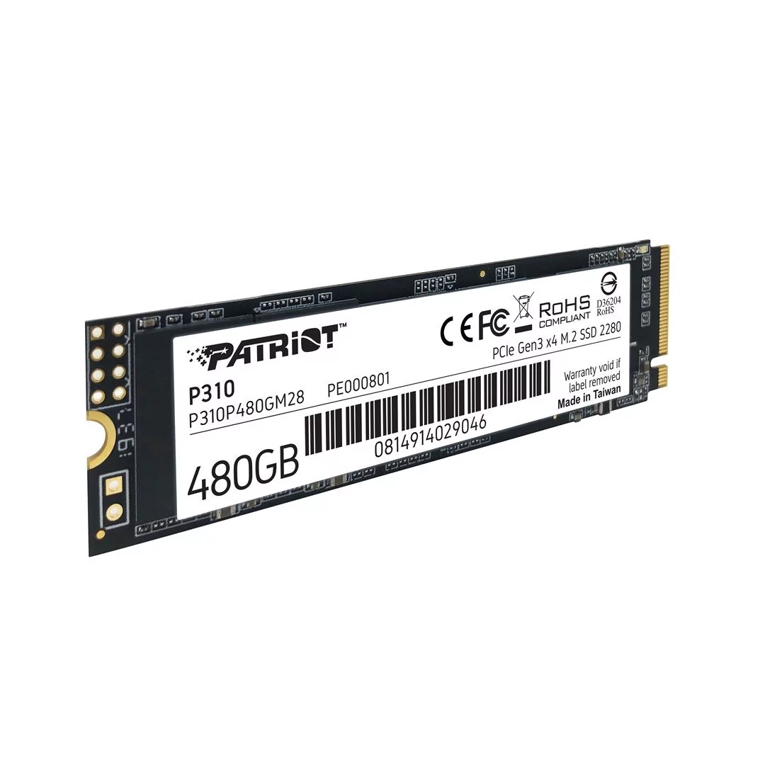 Patriot Dysk SSD P310 480GB M.2 2280 1700/1500 PCIe NVMe Gen3 x 4 P310P480GM28