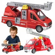 Samochody i pojazdy dla dzieci - Wóz Strażacki Straż Pożarna zabawki pojazd dla dzieci światło dźwięk 3 lata - miniaturka - grafika 1