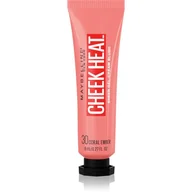 Róże do policzków - Maybelline New York Cheek Heat Blush, róż, formuła żelowa, pigmenty na bazie wody, błyszczące wykończenie, nr 30 Coral Amber - miniaturka - grafika 1