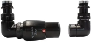 Varioterm Zawór termostatyczny trójosiowy Vision - czarny mat lewy VIGS0224CFK/L - Zawory i kraniki - miniaturka - grafika 1