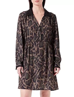 Replay Sukienka damska, 010 Black/Military Green/Olive, S - Sukienki - miniaturka - grafika 1