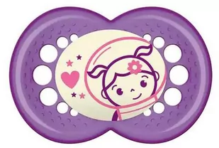 Smoczki dla dzieci Mam Baby Dummy Original Night 16+ Silicone Pink - Smoczki uspokajające - miniaturka - grafika 1