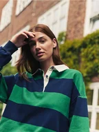 Bluzy damskie - Reserved - Bawełniana bluza z kołnierzykiem - wielobarwny - miniaturka - grafika 1