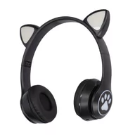 Słuchawki - EXTRALINK KIDS CAT EARS BLACK - miniaturka - grafika 1