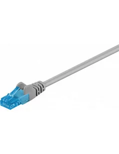 Goobay 55425 " kabel krosowy CAT 6 A "", "U/UTP, 10 m Szary/czarny 55425 - Kable miedziane - miniaturka - grafika 1