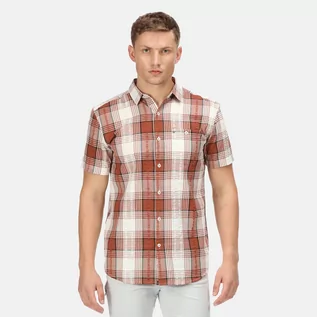 Koszule męskie - Regatta Męska Koszula Deakin IV Pomarańczowy w Kratę, Rozmiar: 3XL - grafika 1