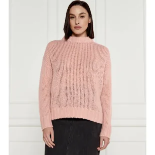 HUGO Wełniany sweter Sloossy Oversize fit - Swetry damskie - miniaturka - grafika 1