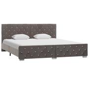 Łóżka - vidaXL Rama łóżka, szara, tapicerowana tkaniną, 180 x 200 cm - miniaturka - grafika 1