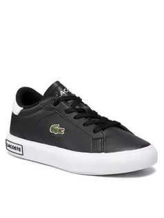 Buty dla dziewczynek - Lacoste Sneakersy Powercourt 0721 1 Suc 7-41SUC0014312 Czarny - grafika 1