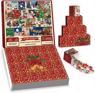 Kalendarz Adwentowy Puzzle Na Boże Narodzenie 1000 Elementów Mix Wzorów - Ozdoby bożonarodzeniowe Kalendarz Adwentowy Puzzle Na Boże Narodzenie 1000 Elementów Mix Wzorów - Ozdoby bożonarodzeniowe - miniaturka - grafika 1
