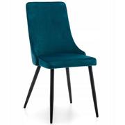 Krzesła - krzesło nowoczesne tapicerowane welurowe UNO turkusowe - miniaturka - grafika 1