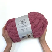 Pasmanteria - Gruba włóczka chenille Brudny róż - miniaturka - grafika 1