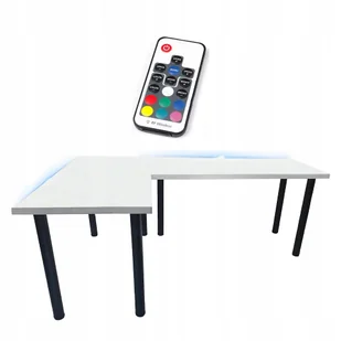 Biurko Gamingowe Narożne Ledy Radiowe - Biurka gamingowe - miniaturka - grafika 1