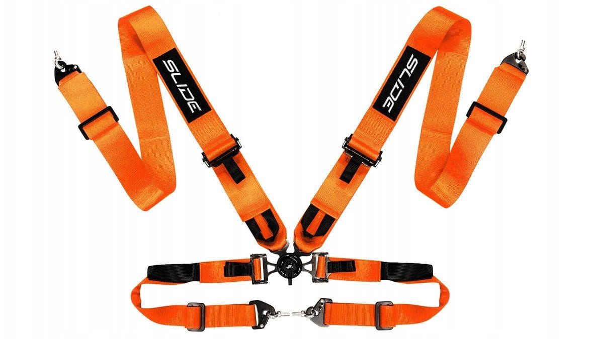 Pasy sportowe Slide V2 Quick Pomarańczowe 4P 3
