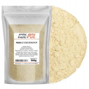 MĄKA Z CIECIERZYCY 500g Cieciorka naturalna świeża wysoka jakość Kol-Pol - Mąka - miniaturka - grafika 1