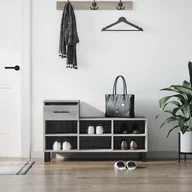 Wieszaki i stojaki - vidaXL Szafka na buty, szary dąb sonoma, 102x36x60 cm - miniaturka - grafika 1