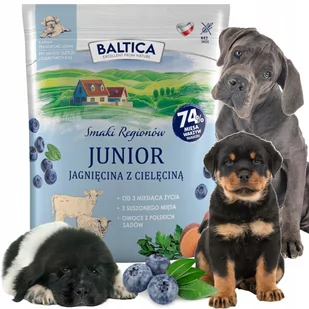BALTICA karma dla szczeniąt ras dużych BEZZBOŻOWA CIELĘCINA JAGNIĘCINA 1kg - Sucha karma dla psów - miniaturka - grafika 1