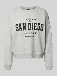 Bluza o kroju regular fit z bawełny z nadrukiem z napisem model ‘SWEAT LIFE’ - Bluzy damskie - miniaturka - grafika 1