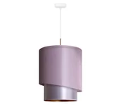 Lampy sufitowe - Duolla - Żyrandol na lince PARIS 1xE27/15W/230V śr. 40 cm różowy/srebrny/miedź - miniaturka - grafika 1