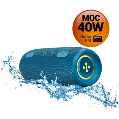 Głośnik mobilny XMUSIC BTS860 Bluetooth, Moc 40W, IP66, Akumulator 5000 mAh, Radio FM, Niebieski